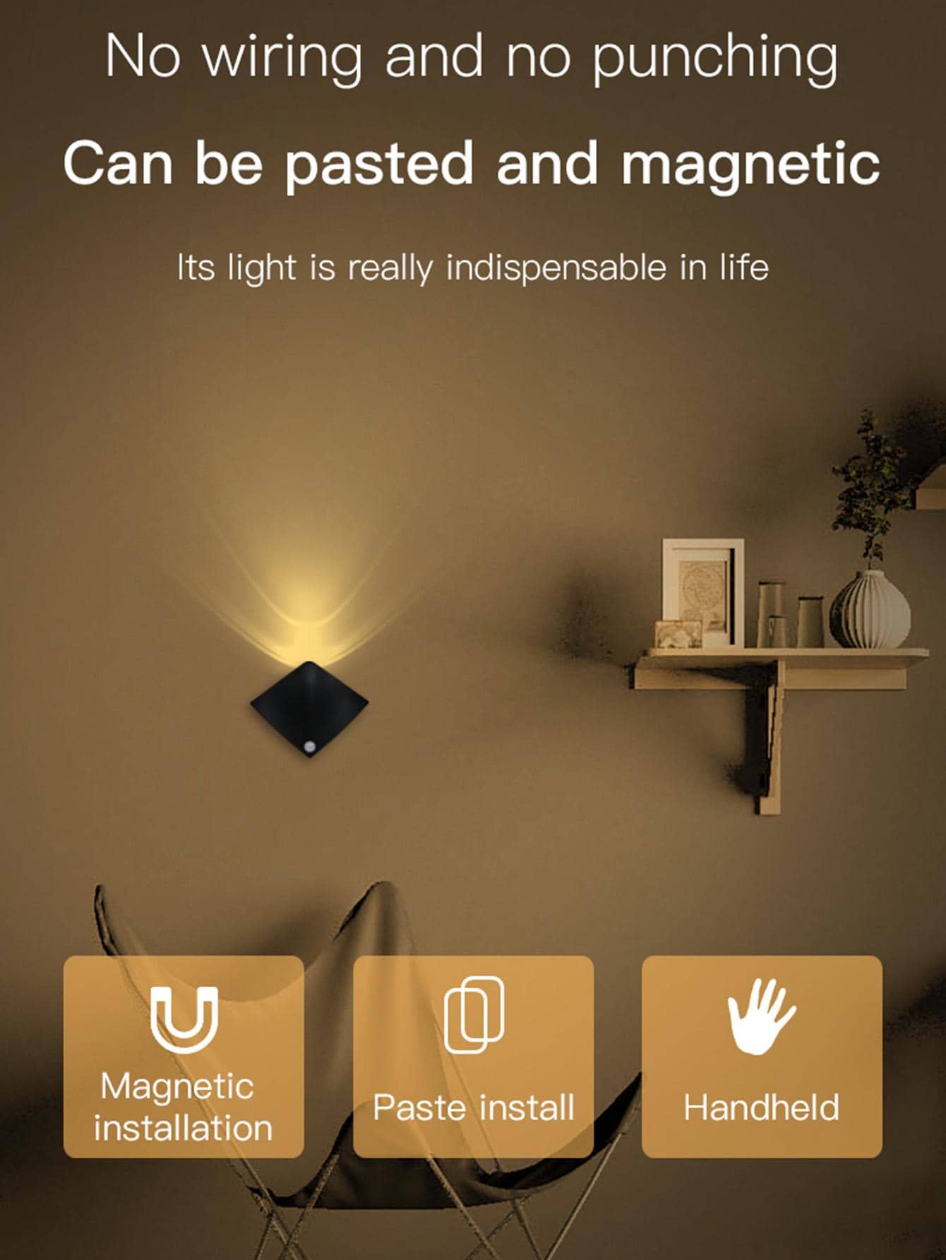 1pc ABS Neon Light, Modern Black LED Neon Sign