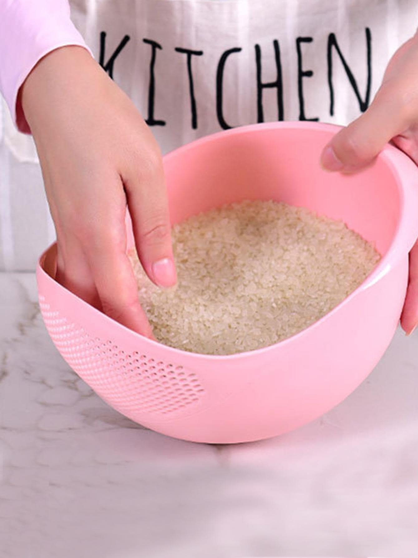 1pc Plastic Rice Washing Drain Basket