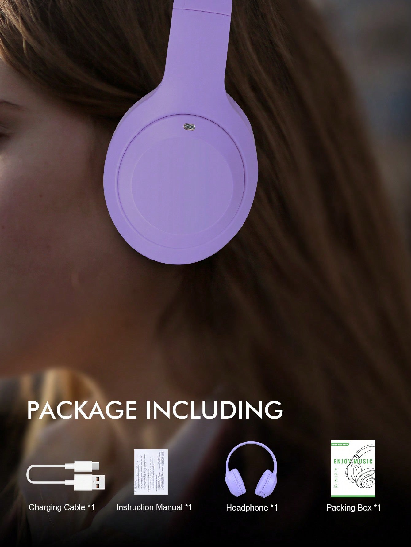 Wireless Headset With Full Coverage, Over-ear Design