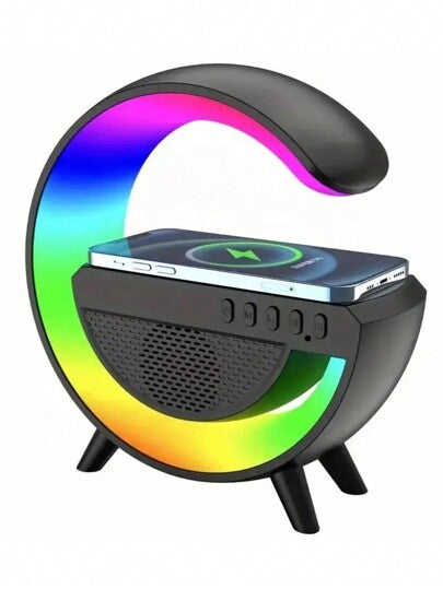 Wireless Charger Digital Clock Atmosphere Lamp, 3 In 1