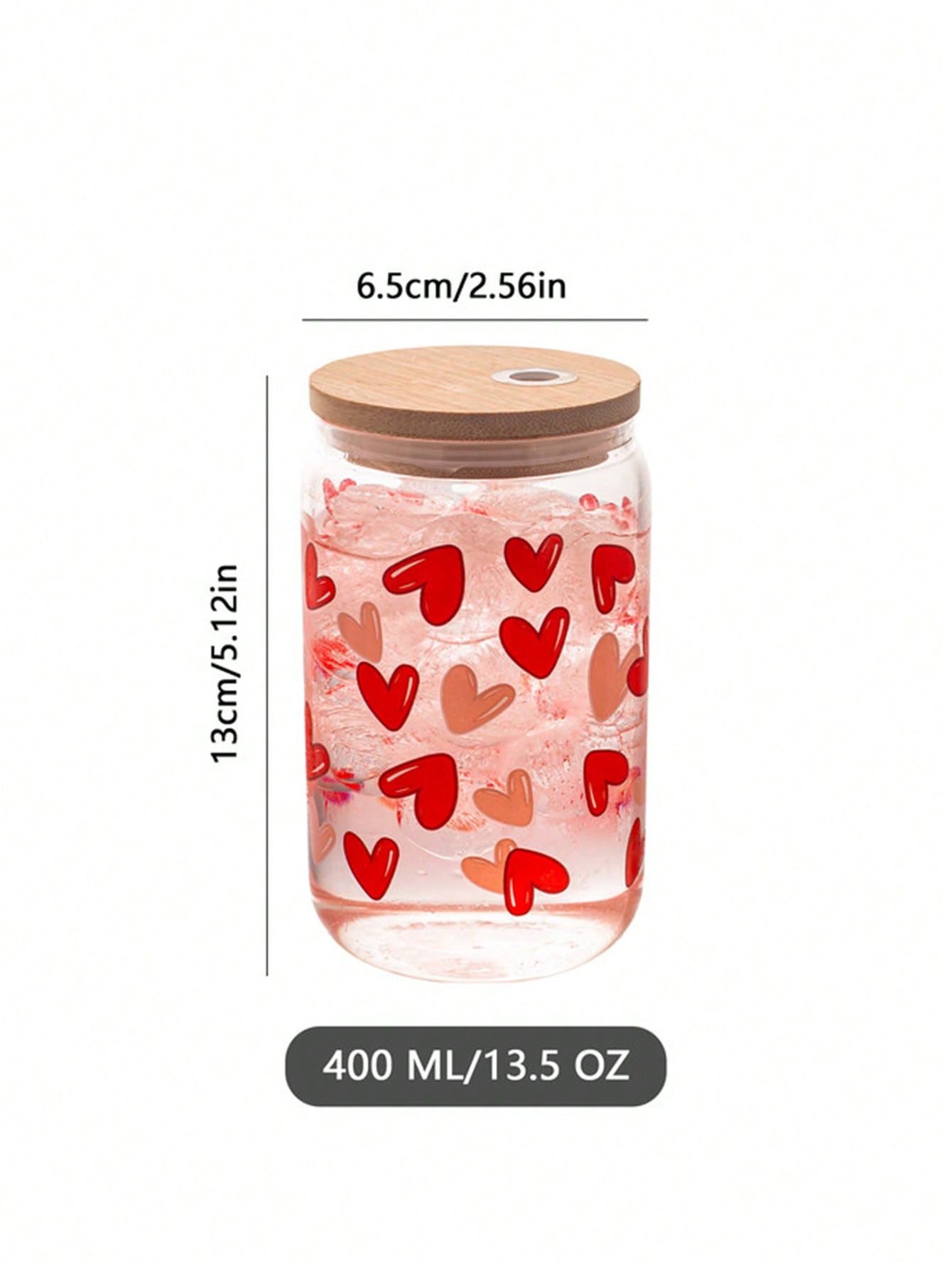 1pc/4pcs 400ml/500ml Transparent Glass Cup With Lid And Straw
