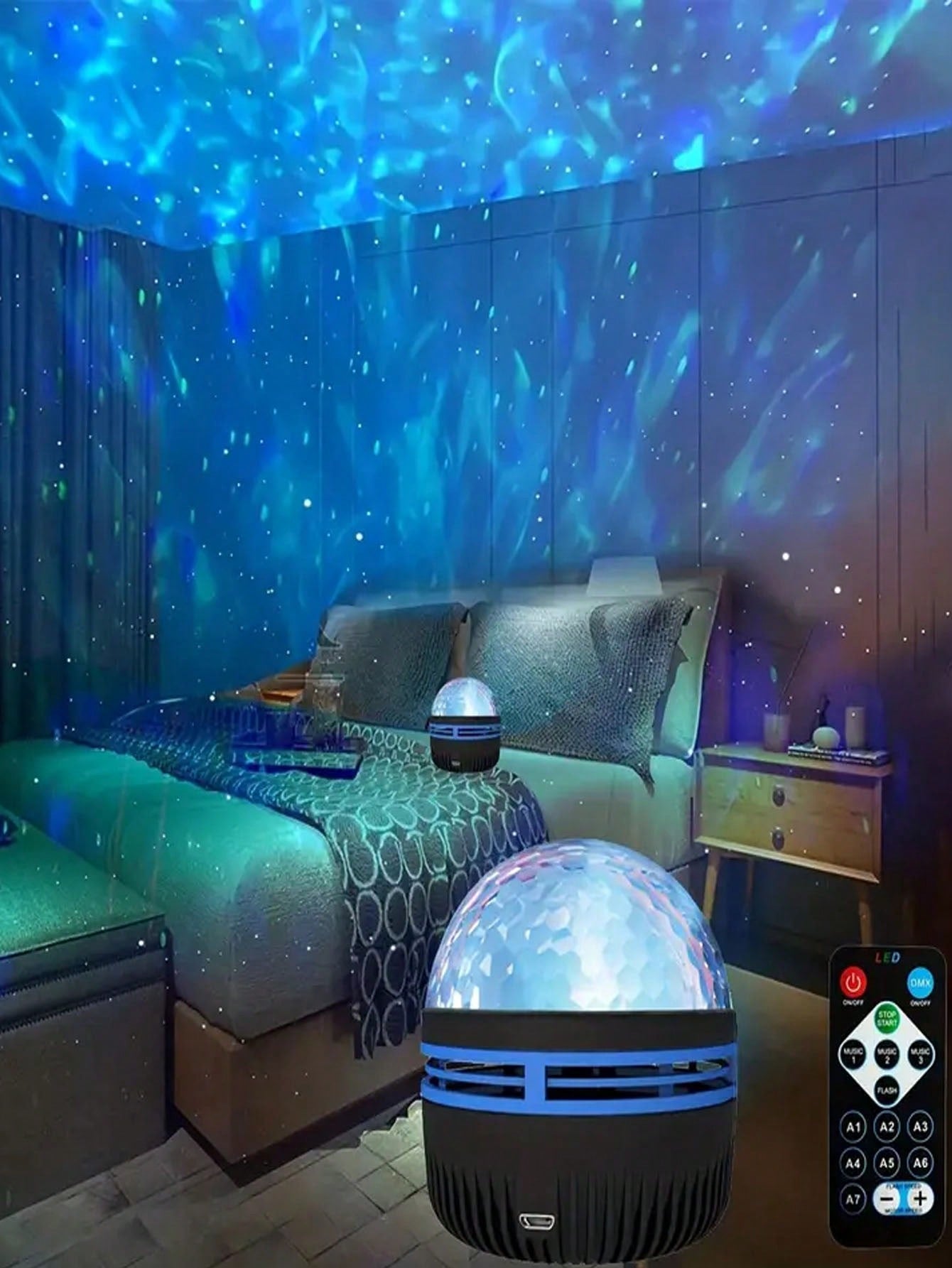 1pc 1pc Star Projector, Galaxy Projector, Bedroom Night Light Projector