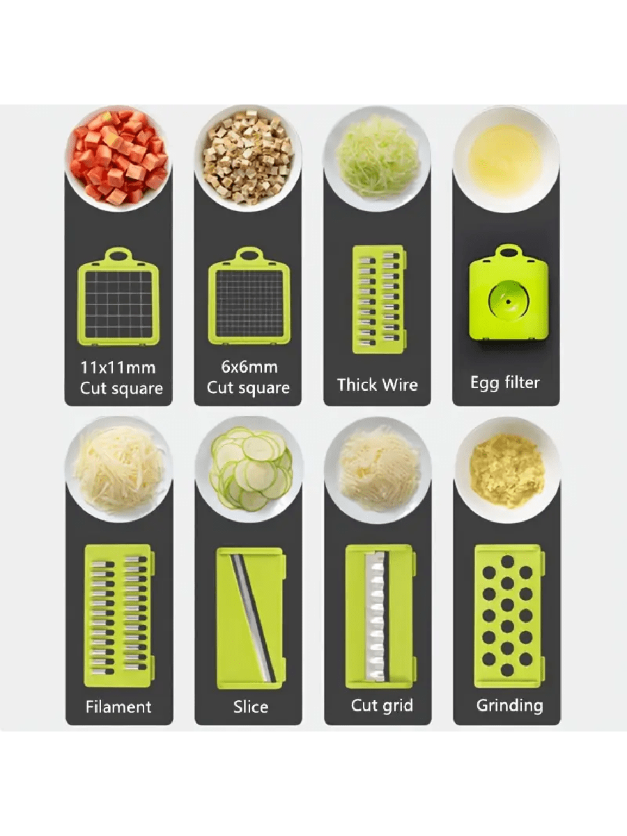 16pcs/set Vegetable Chopper, Multi-functional