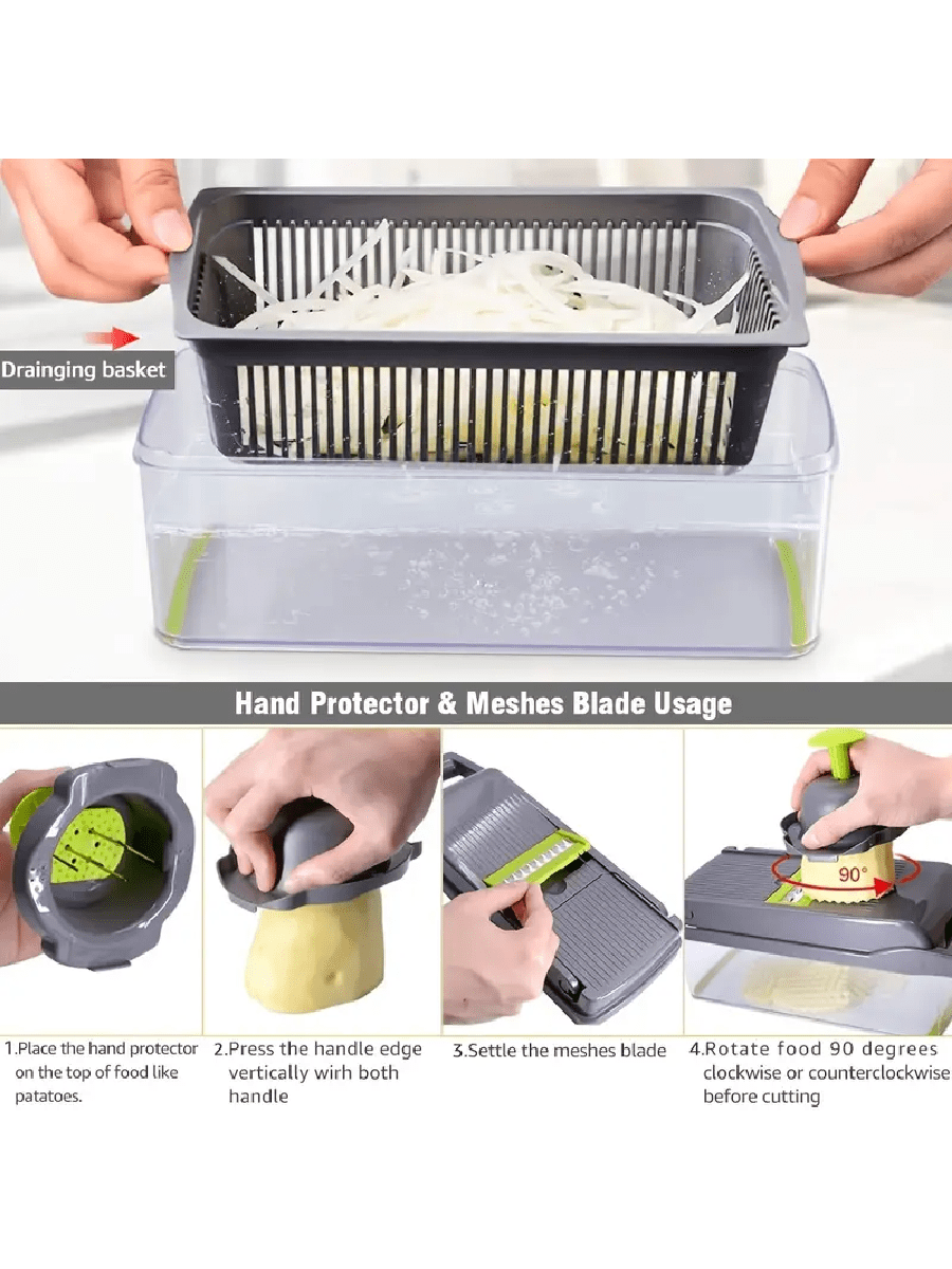 16pcs/set Vegetable Chopper, Multi-functional