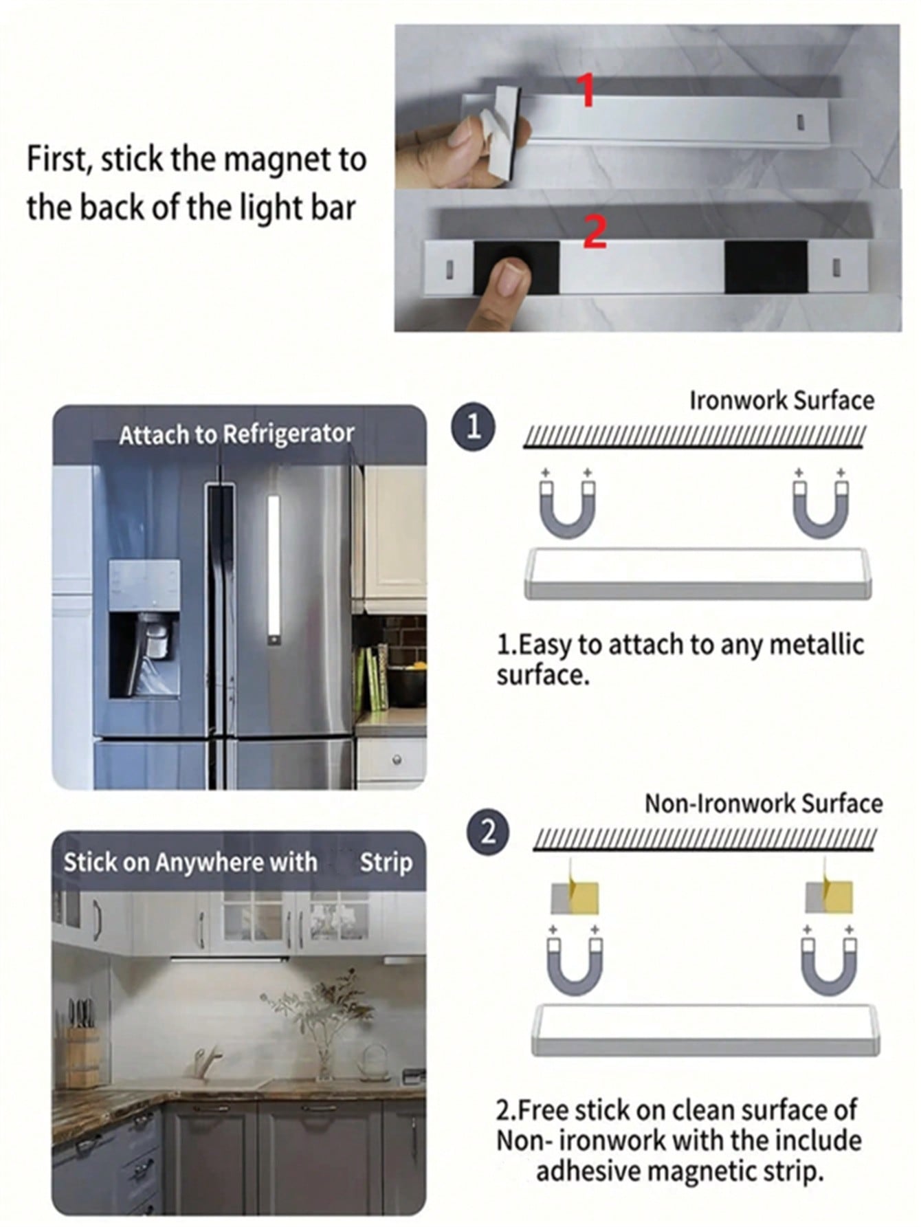 1pc Led Wireless Motion Sensor Cabinet Light