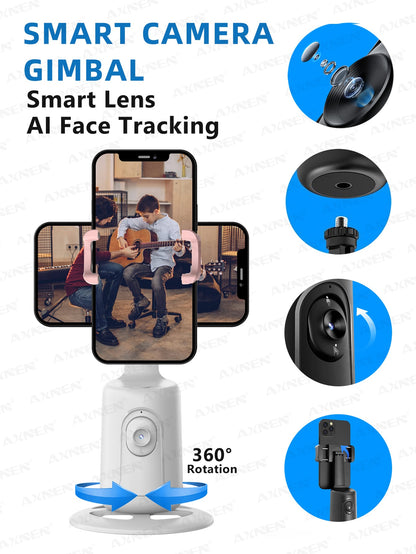 (pink) Automatic Face Tracking Gimbal Tripod