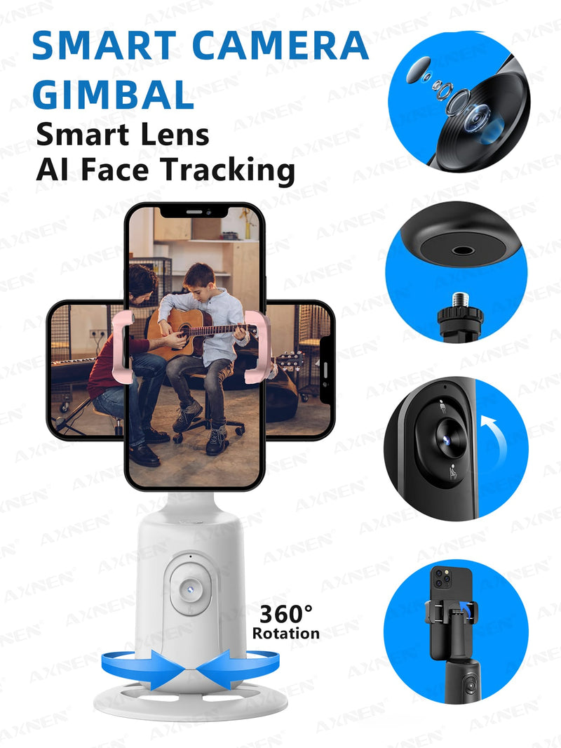 (pink) Automatic Face Tracking Gimbal Tripod