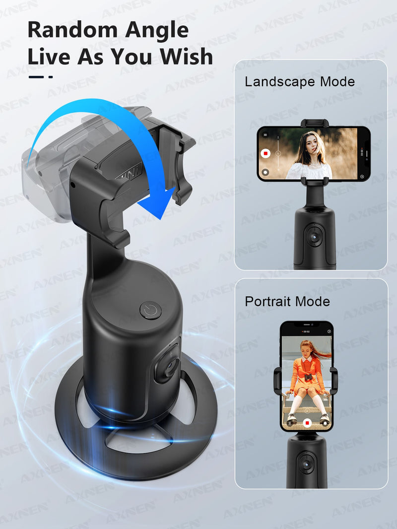 (pink) Automatic Face Tracking Gimbal Tripod
