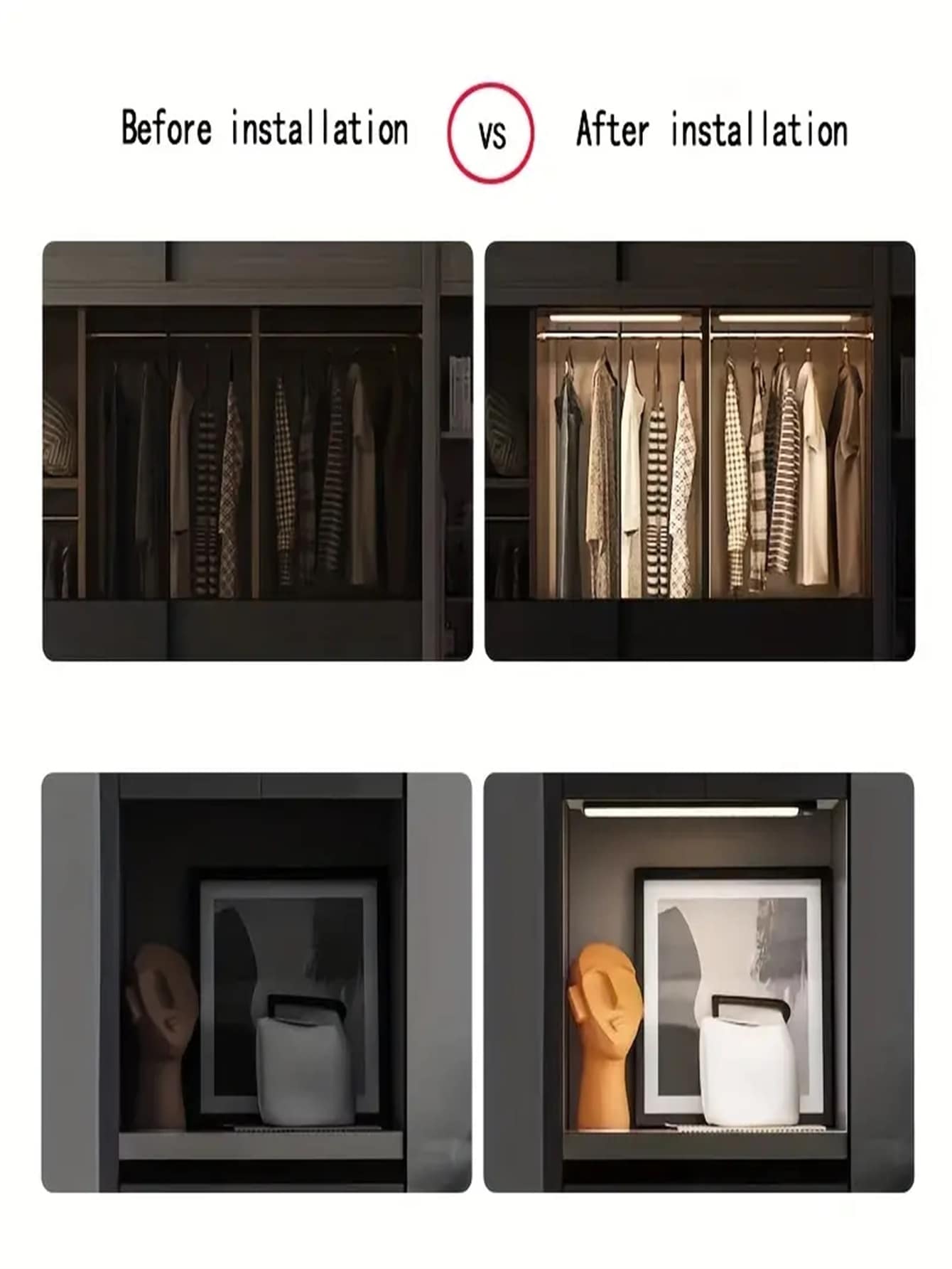 1pc Led Wireless Motion Sensor Cabinet Light