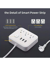1pc Desktop Power Strip With 3 Outlets