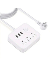 1pc Desktop Power Strip With 3 Outlets