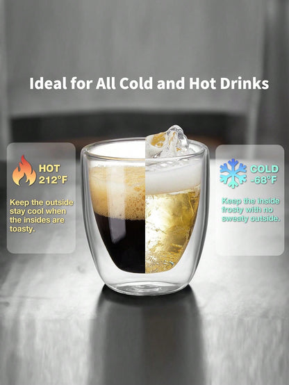 1pc/4pcs 400ml/500ml Transparent Glass Cup With Lid And Straw