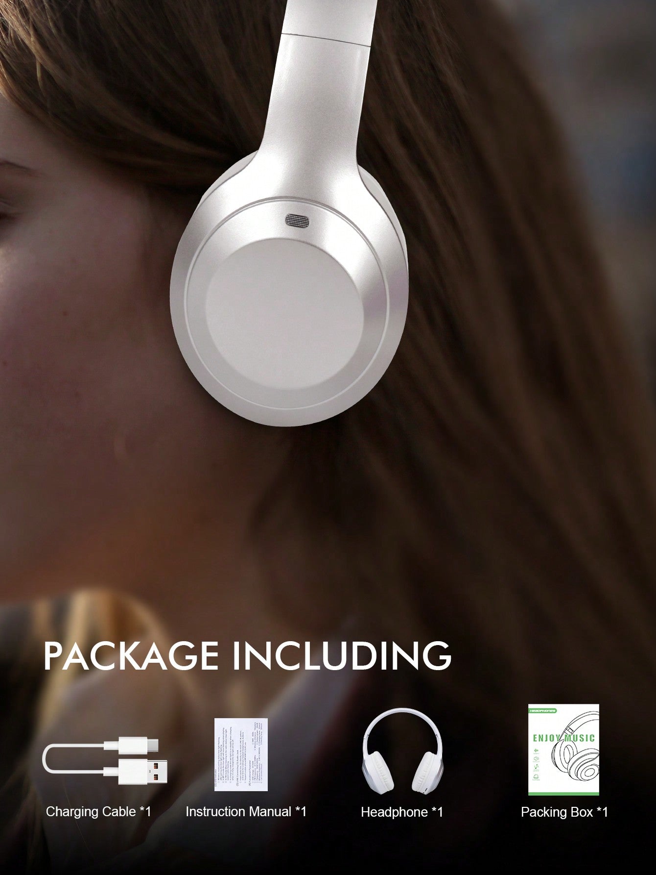 Wireless Headset With Full Coverage, Over-ear Design