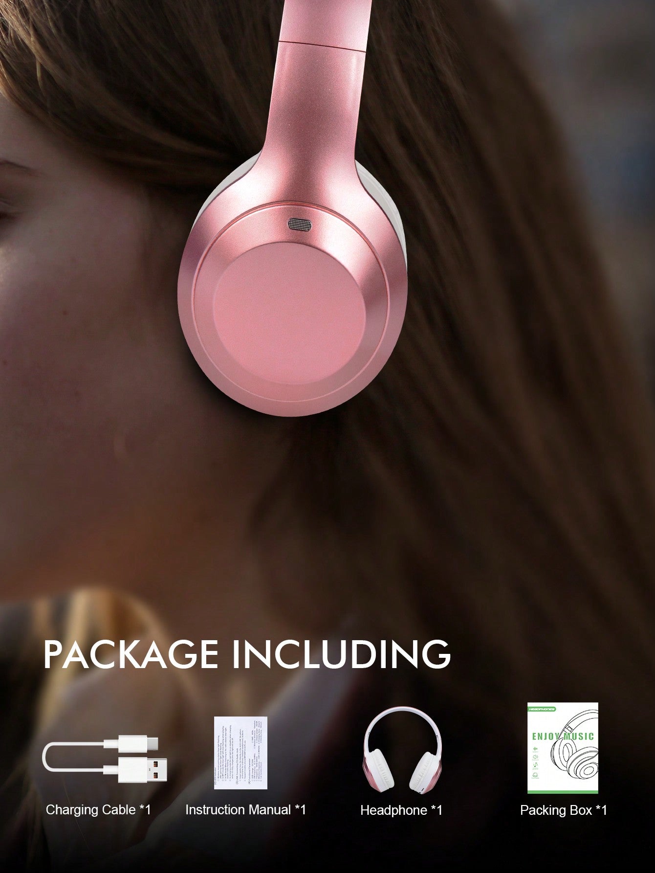 Wireless Headset With Full Coverage, Over-ear Design