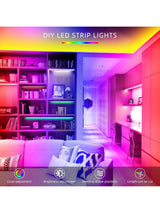 16ft-100ft LED Strip Lights,Sync With Music,With Timing Settings