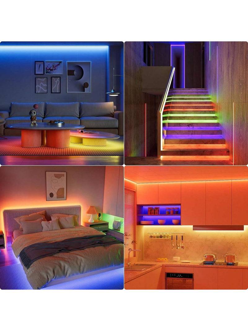 16ft-100ft LED Strip Lights,Sync With Music,With Timing Settings