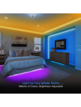 16ft-100ft LED Strip Lights,Sync With Music,With Timing Settings