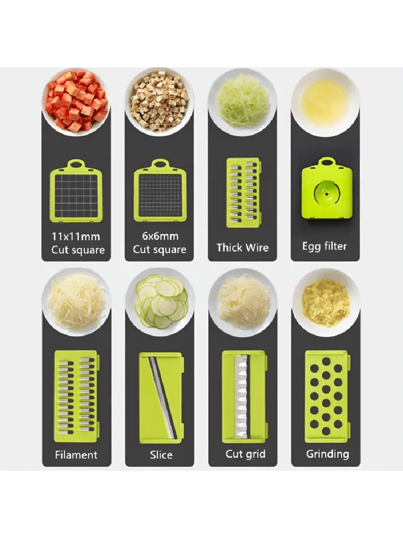 16pcs/set Vegetable Chopper, Multi-functional