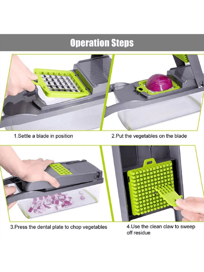 16pcs/set Vegetable Chopper, Multi-functional