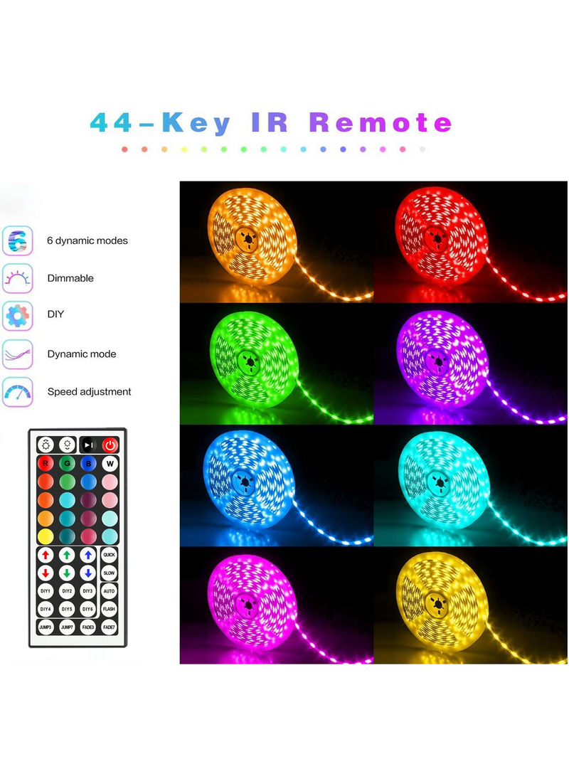 16ft-100ft LED Strip Lights,Sync With Music,With Timing Settings